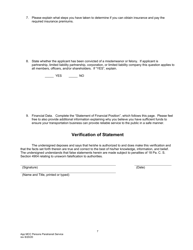 Application for Motor Common Carrier of Persons in Paratransit Service - Pennsylvania, Page 9