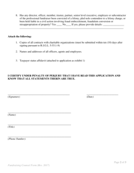 Fundraising Counsel Application - Rhode Island, Page 2