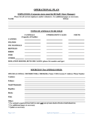 Application for a Pet Shop License - Rhode Island, Page 2