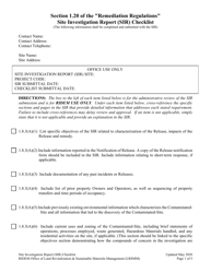 Document preview: Site Investigation Report (Sir) Checklist - Rhode Island