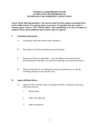 Application Form for Alternative/Experimental Technology - Rhode Island, Page 3
