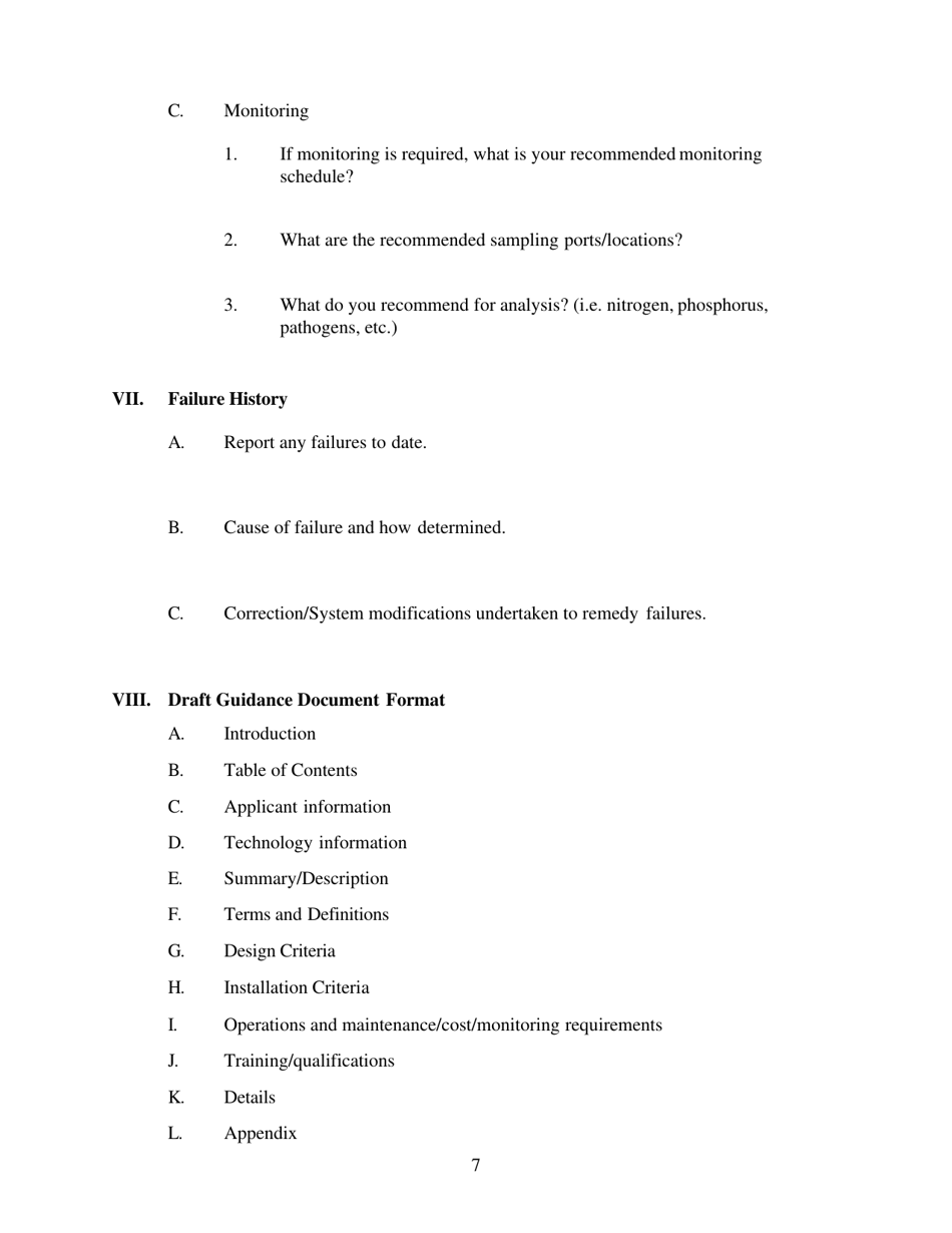 Application Form for Alternative / Experimental Technology - Rhode Island, Page 7