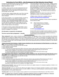 Form 9261A Jobs Development Act Rate Reduction - Annual Report - Rhode Island, Page 2