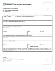 Form 659 Certificate of Cancellation for Nonresident Landlord - Rhode Island, Page 2