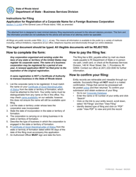 Document preview: Form 622 Application for Registration of Corporate Name - Foreign Business Corporation - Rhode Island
