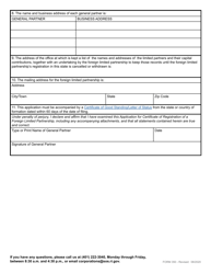 Form 350 Certificate of Registration - Foreign Limited Partnership - Rhode Island, Page 4