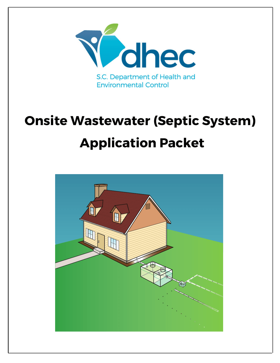 DHEC Form 1740 Onsite Wastewater System Application - South Carolina, Page 1