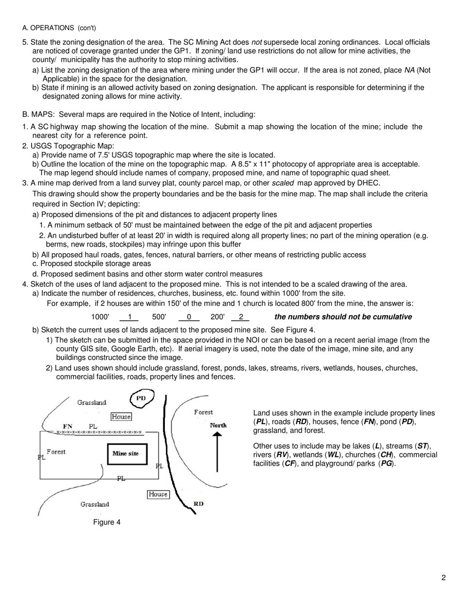 DHEC Form 3114 (MR-4001GP1) Notice of Intent for Coverage Under a General Mine Operating Permit - Gp1 - South Carolina, Page 9