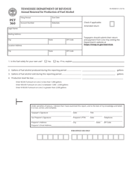 Form PET360 (RV-R0008101) Annual Renewal for Production of Fuel Alcohol - Tennessee