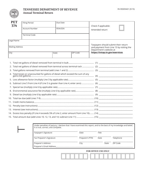 Form RV-R0009401  Printable Pdf