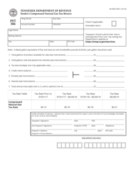 Form PET386 (RV-R0013001) Dealer&#039;s Compressed Natural Gas Tax Return - Tennessee