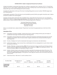 Form PET386 (RV-R0013001) Dealer&#039;s Compressed Natural Gas Tax Return - Tennessee, Page 2
