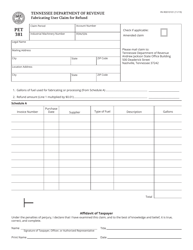 Form PET381 (RV-R0010101) Fabricating User Claim for Refund - Tennessee
