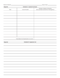 Form PET353 (RV-R0008301) Agricultural Purposes Claim for Refund - Tennessee, Page 2