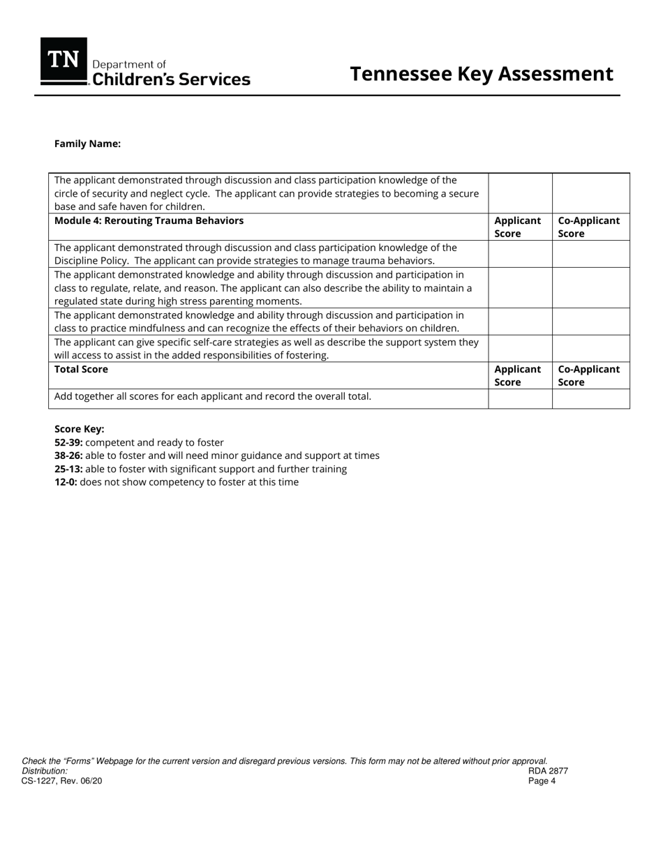 Form CS-1227 Tennessee Key Assessment - Tennessee, Page 4