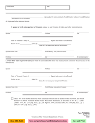 Form PVR-2606Q Mobile Home Quitclaim Deed - Vermont, Page 2