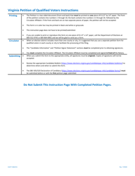 Form ELECT-506/521 Virginia Petition of Qualified Voters - Virginia, Page 3