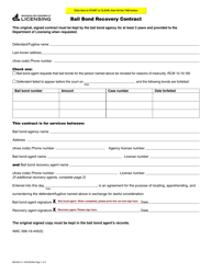 Form BB-692-011 Bail Bond Recovery Contract - Washington