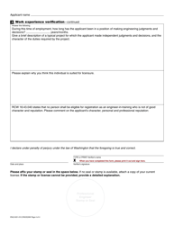 Form ENLS-651-012 Engineer-In-training Experience and Verification - Washington, Page 4