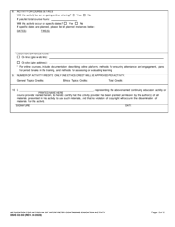 DSHS Form 02-592 Application for Approval of Interpreter and Translator Continuing Education Activity - Washington, Page 2