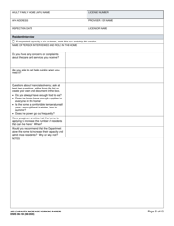 DSHS Form 06-184 Afh Capacity Increase Working Papers - Washington, Page 5