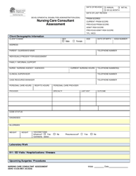 Document preview: DSHS Form 10-339 Nursing Care Consultant Assessment - Washington