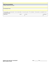 DSHS Form 10-339 Nursing Care Consultant Assessment - Washington, Page 6