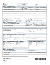 DSHS Form 10-570 Intake and Referral - Washington