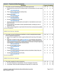 DSHS Form 10-639 Overnight Planned Respite Services (Oprs) Certification Evaluation - Washington, Page 10