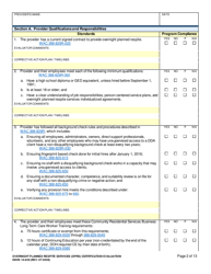 DSHS Form 10-639 Overnight Planned Respite Services (Oprs) Certification Evaluation - Washington, Page 2