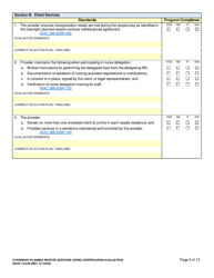 DSHS Form 10-639 Overnight Planned Respite Services (Oprs) Certification Evaluation - Washington, Page 5