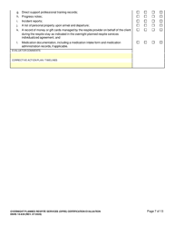 DSHS Form 10-639 Overnight Planned Respite Services (Oprs) Certification Evaluation - Washington, Page 7