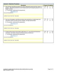 DSHS Form 10-639 Overnight Planned Respite Services (Oprs) Certification Evaluation - Washington, Page 9