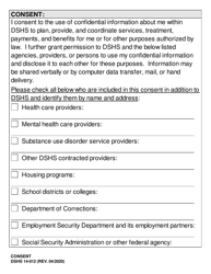 DSHS Form 14-012 Consent (Large Print) - Washington, Page 2