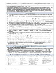 DSHS Formulario 14-078 Revision De Elegibilidad - Washington (Spanish), Page 4