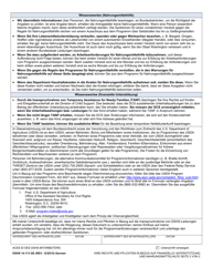 DSHS Form 14-113 Your Cash and Food Assistance Rights and Responsibilities - Washington (German), Page 2