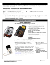 DSHS Formulario 14-264 Solicitud Para Equipo De Telecomunicaciones - Washington (Spanish), Page 4