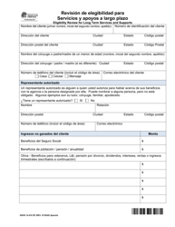 DSHS Formulario 14-416 Revision De Elegibilidad Para Servicios Y Apoyos a Largo Plazo - Washington (Spanish)
