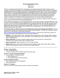DSHS Form 15-031 Nursing Facility Notice of Action - Washington, Page 2