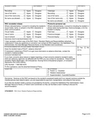 DSHS Form 15-508 Consent and Service Agreement (Developmental Disabilities Administration) - Washington, Page 4