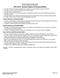 DSHS Form 15-508 Consent and Service Agreement (Developmental Disabilities Administration) - Washington, Page 6