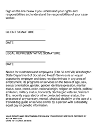 DSHS Form 16-172 Your Rights and Responsibilities When You Receive Services Offered by Aging and Disability Services Administration and Developmental Disabilities Administration (Large Print) - Washington, Page 5