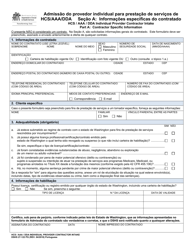 DSHS Form 27-122 Hcs / Aaa / Dda Individual Provider Contractor Intake - Washington (Portuguese), Page 3