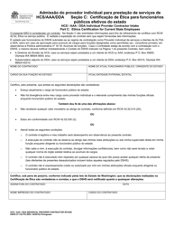 DSHS Form 27-122 Hcs / Aaa / Dda Individual Provider Contractor Intake - Washington (Portuguese), Page 5