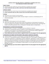 Instructions for Optional Expedited Authorization (Oea) New Program Notification Form - Tennessee, Page 2