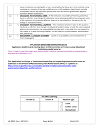 Form HE-0015 Application for Change of Ownership and Request for Conditional Authorization - Tennessee, Page 5