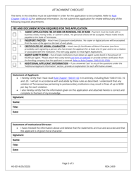 Form HE-0014 Application for Agent Permit - Tennessee, Page 3