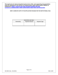 Form HE-0005 Application for Optional Expedited Authorization (Oea) - Tennessee, Page 6