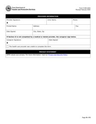 Form K-905-2403 Medical, Dental, Vision, Hearing, or Behavioral Health Appointment - Texas, Page 9