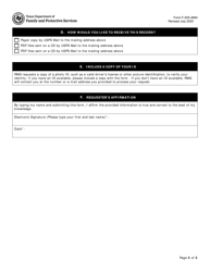 Form F-505-4884 Request From Former Foster Youth for Case Records - Texas, Page 3